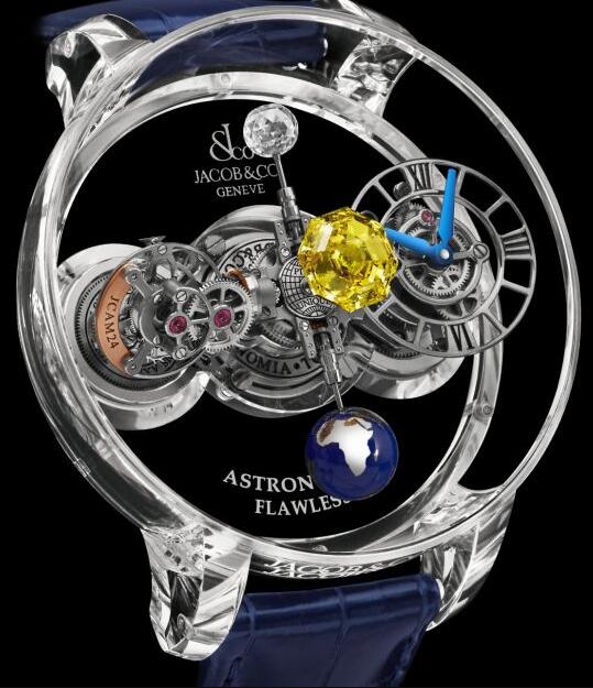 Review Jacob & Co ASTRONOMIA FLAWLESS VIVID YELLOW DIAMOND AT125.80.AA.UC.B Replica watch - Click Image to Close